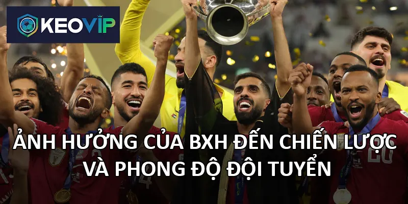 Các đội bóng thường dựa vào BXH để điều chỉnh chiến lược