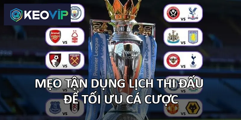 Lịch thi đấu Ngoại hạng Anh là công cụ để cược thủ tối ưu hóa cá cược